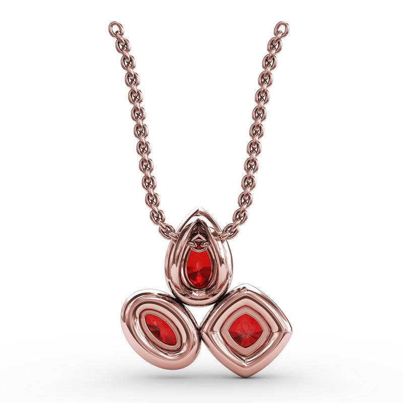 Fana Never Dull Your Shine Ruby and Diamond Pendant