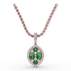 Fana Marquise Emerald and Diamond Pendant