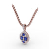 Fana Marquise Sapphire and Diamond Pendant