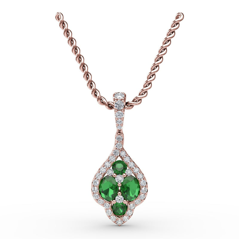 Fana Precious Emerald and Diamond Pendant