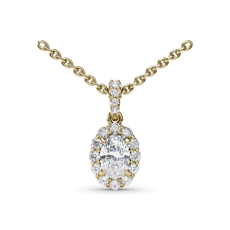 Fana Diamond Halo Necklace