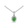 Fana Emerald and Diamond Halo Necklace