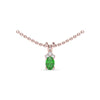 Fana Oval Emerald and Diamond Pendant