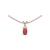 Fana Oval Ruby and Diamond Pendant