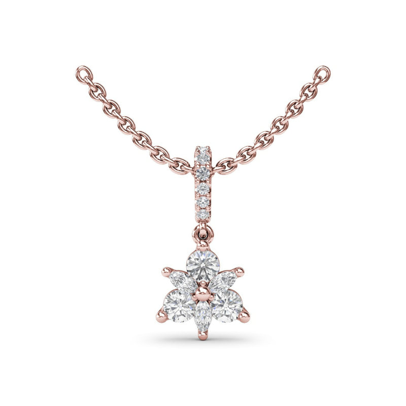 Fana Trio Stud with Marquise Diamond Pendant