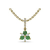 Fana Trio Stud with Marquise and Emerald Diamond Pendant