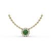 Fana Classic Emerald and Diamond Pendant Necklace