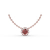 Fana Classic Ruby and Diamond Pendant Necklace