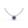 Fana Classic Sapphire and Diamond Pendant Necklace