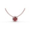 Fana Classic Ruby and Diamond Pendant Necklace