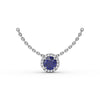 Fana Classic Sapphire and Diamond Pendant Necklace