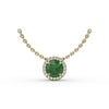 Fana Classic Emerald and Diamond Pendant Necklace