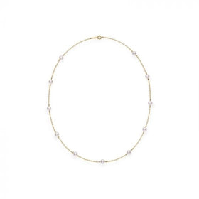 Mikimoto Station 18K Yellow Gold Pearl Necklace