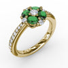 Fana Floral Emerald and Diamond Ring