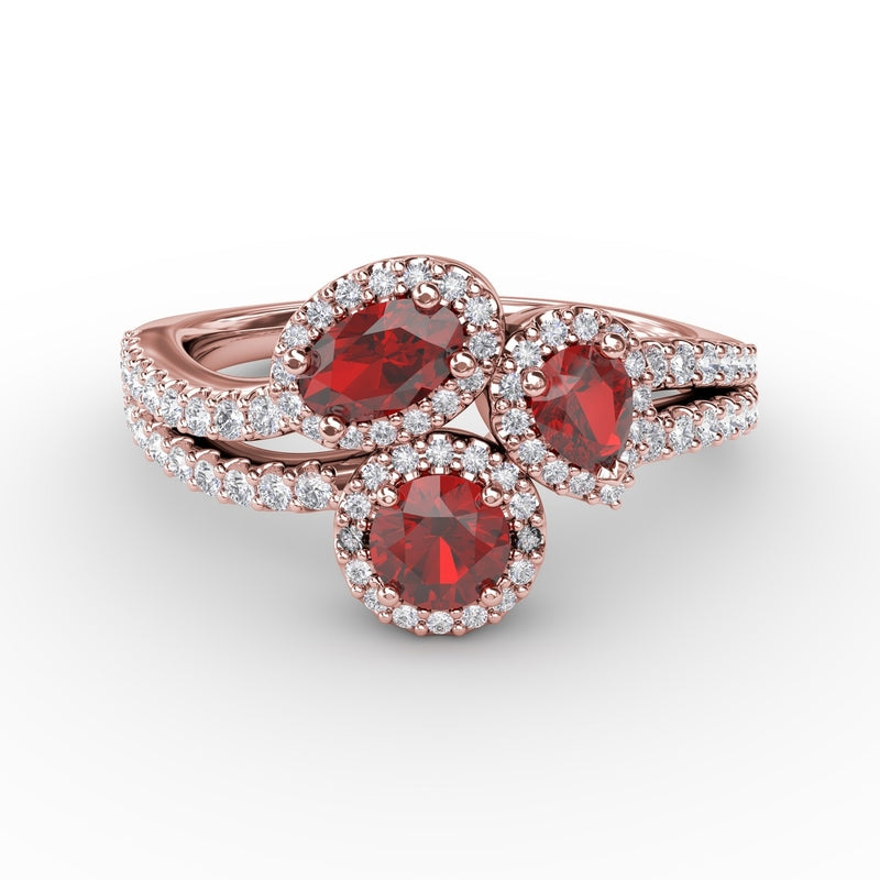 Fana Feel The Elegance Ruby and Diamond Ring
