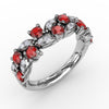 Fana Marquise Ruby and Diamond Ring