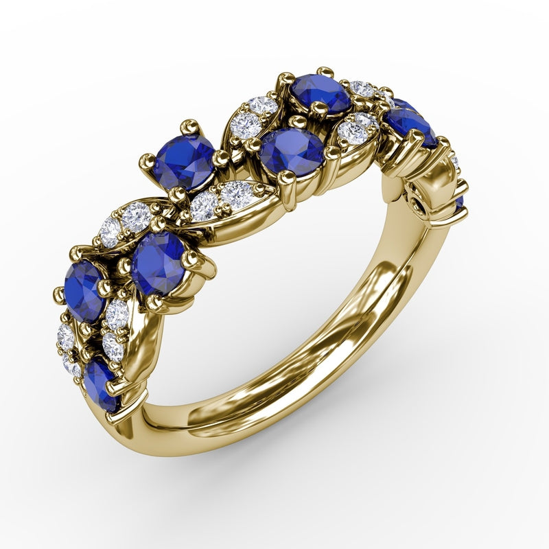 Fana Marquise Sapphire and Diamond Ring