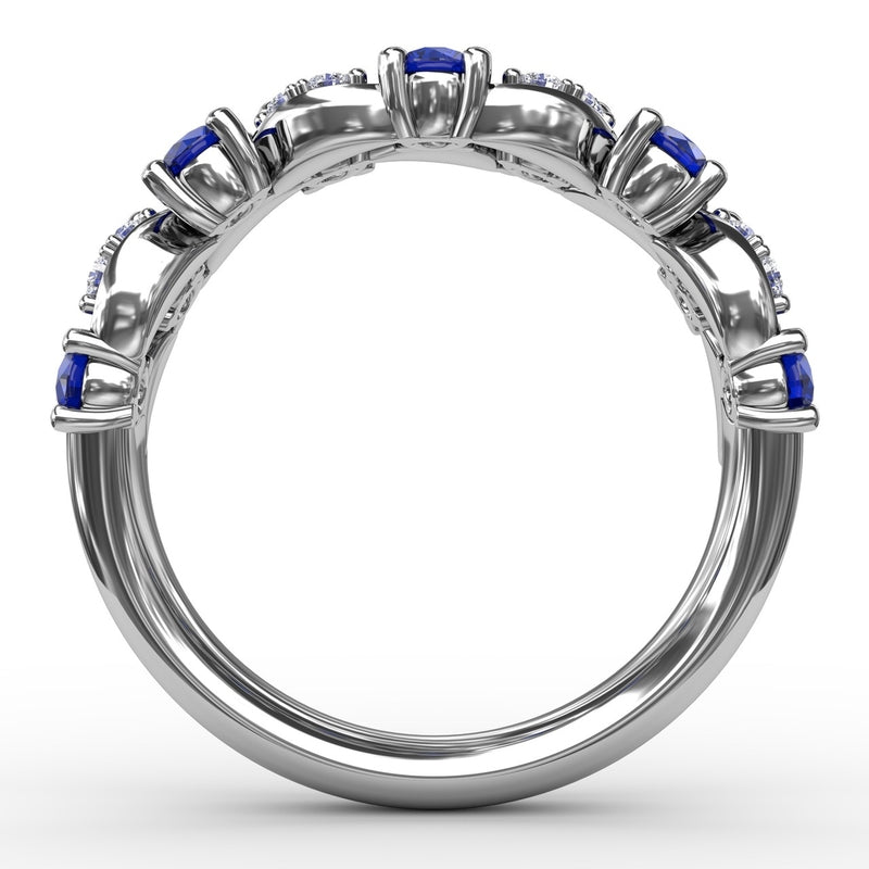 Fana Marquise Sapphire and Diamond Ring