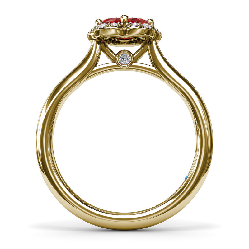 Fana Floral Ruby and Diamond Ring