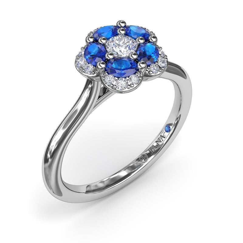 Fana Floral Sapphire and Diamond Ring