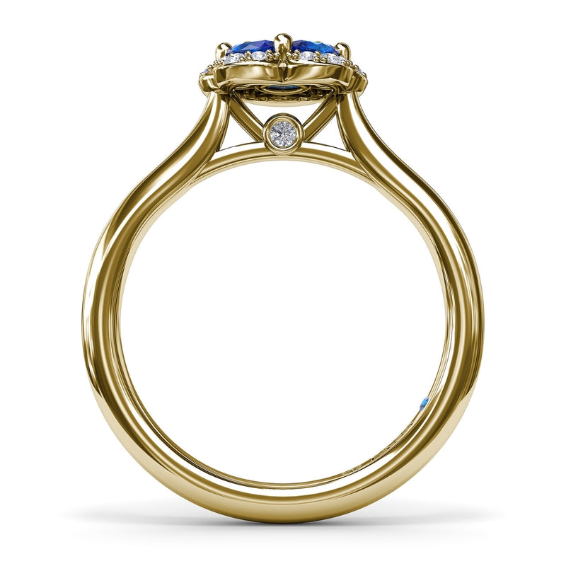 Fana Floral Sapphire and Diamond Ring