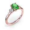 Fana Three Stone Emerald and Diamond Ring