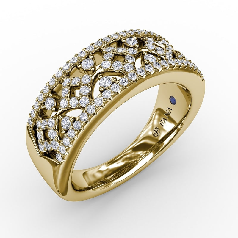 Fana Geometric Pave Diamond Band