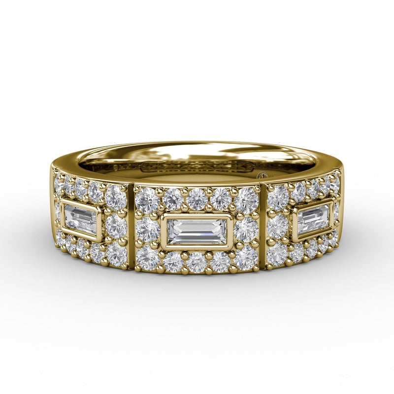 Fana Emerald Cut Diamond Band