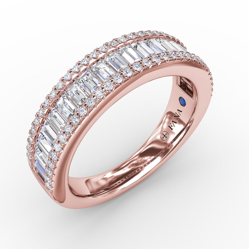 Fana Triple-Row Baguette Diamond Band