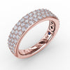 Fana Triple Row Pave Diamond Band