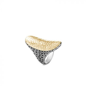 JOHN HARDY SILVER & GOLD CLASSIC CHAIN WOMEN'S SADDLE RING