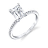 Emerald Cut Classic Engagement Ring - Adorlee Platinum White