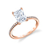 Radiant Cut Classic Engagement Ring - Adorlee 14k Gold Rose