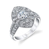 0.75tw Semi-Mount Engagement Ring With 1ct Round Head