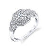 Sylvie 14k White Gold Diamond Halo Engagement Ring