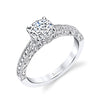 0.23tw Semi-Mount Engagement Ring With 1ct Round Head