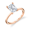Radiant Cut Solitaire Engagement Ring - Amelia 18k Gold Rose