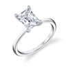 Radiant Cut Solitaire Engagement Ring - Amelia 18k Gold White