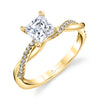 Princess Cut Diamond Spiral Engagement Ring - Yasmine 18k Gold Yellow