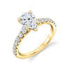 Pear Shaped Classic Engagement Ring - Veronique 18k Gold Yellow