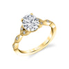 Oval Cut Unique Vintage Engagement Ring - Frederique 18k Gold Yellow