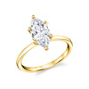 Marquise Cut Solitaire Engagement Ring - Dominique 18k Gold Yellow