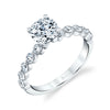 Round Cut Single Prong Engagement Ring 0.50 Ct. - Karol Platinum White