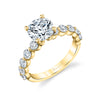 Round Cut Single Prong Engagement Ring 1.5 Ct. - Karol 18k Gold Yellow