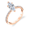 Marquise Cut Classic Engagement Ring - Athena 18k Gold Rose