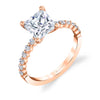 Princess Cut Classic Engagement Ring - Athena 14k Gold Rose