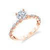 Round Cut Unique Engagement Ring - Felicity 18k Gold Rose