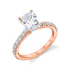 Classic Emerald Cut Engagement Ring - Aimee 18k Gold Rose