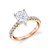 Pear Cut Classic Engagement Ring - Aimee 18k Gold Rose