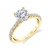 Round Cut Classic Engagement Ring - Aimee 14k Gold Yellow